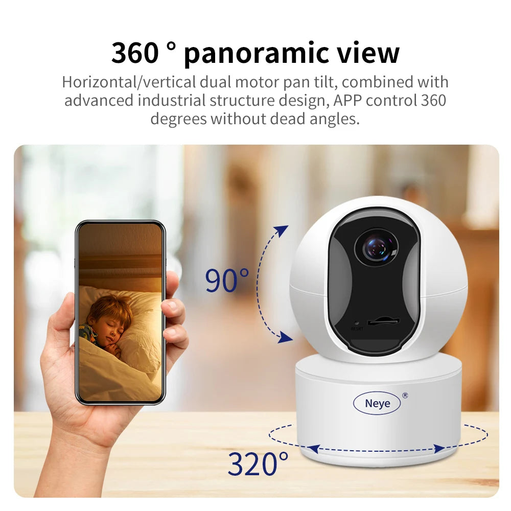 8MP 4K WiFi Security Camera Home Indoor Baby/Elderly Monitor AI Automatic Tracking Night Vision Audio CCTV Security Camera