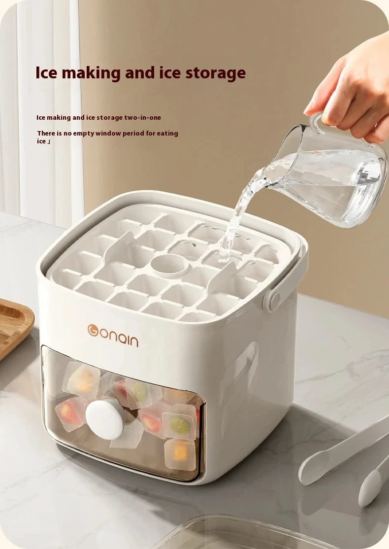 48-Block Ice Cube Maker With Storage