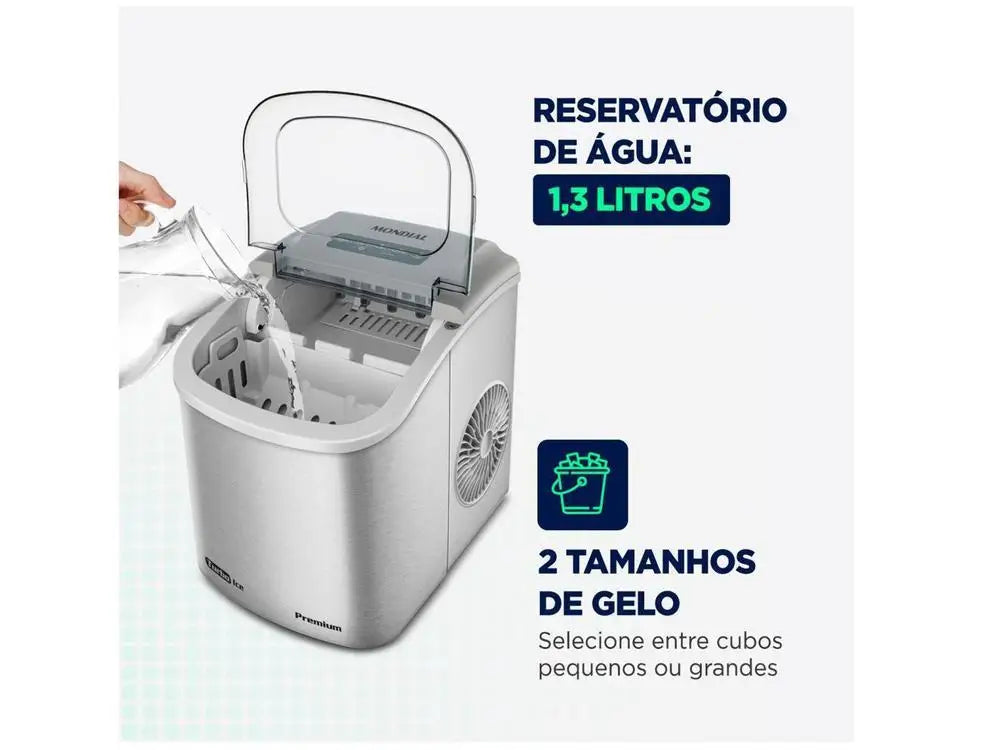 12kg Grey-220V Premium Turbo Ice Machine