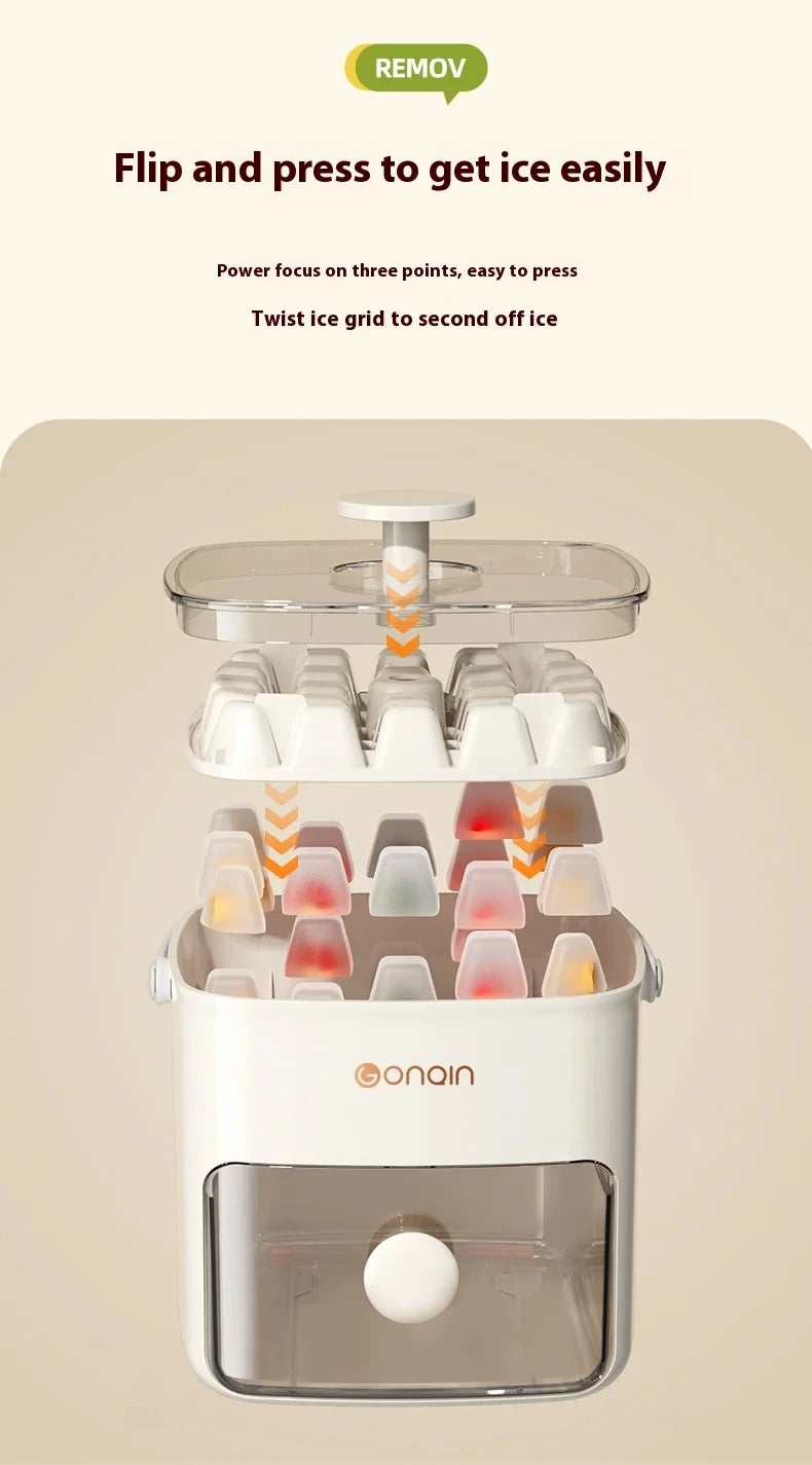 48-Block Ice Cube Maker With Storage