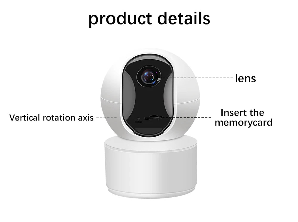 8MP 4K WiFi Security Camera Home Indoor Baby/Elderly Monitor AI Automatic Tracking Night Vision Audio CCTV Security Camera