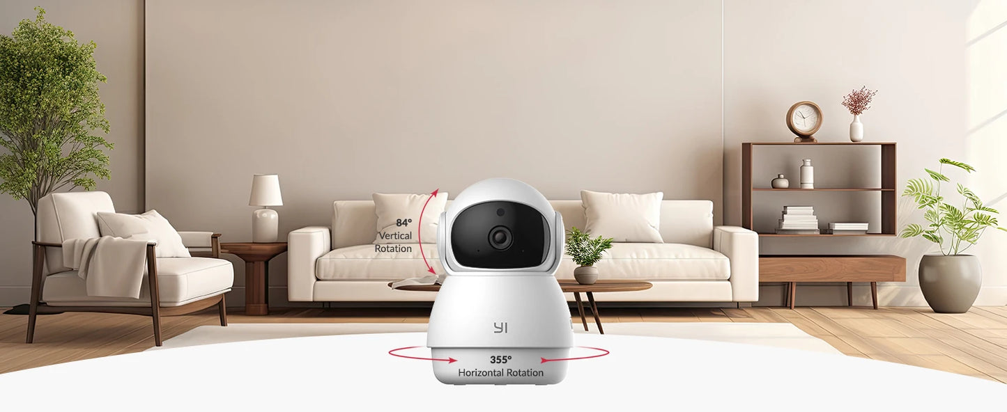 YI Camera 2K Dome Wifi Surveillance Camera Pan&Tilt IP CCTV Smart Home Baby Pet Monitor Security Protection Auto Tracking