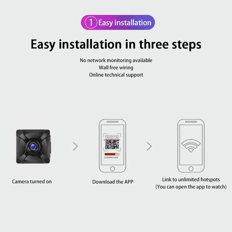Xiaomi X5 1080P Wireless Camera Mini WiFi IP/AP Remote Monitor Rechargeable Battery Motion Detection Portable Camcorders Home