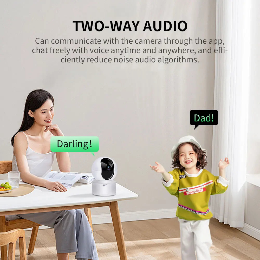 8MP 4K WiFi Security Camera Home Indoor Baby/Elderly Monitor AI Automatic Tracking Night Vision Audio CCTV Security Camera