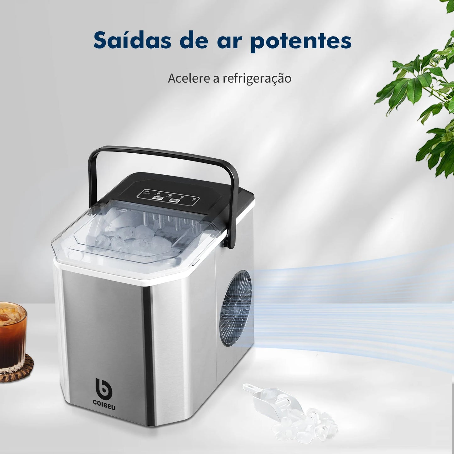 Electric Portable Ice Machine, Ice Machine, Ice Machine, Ice Making Machine, Portable Ice Making Machine, Coibeu