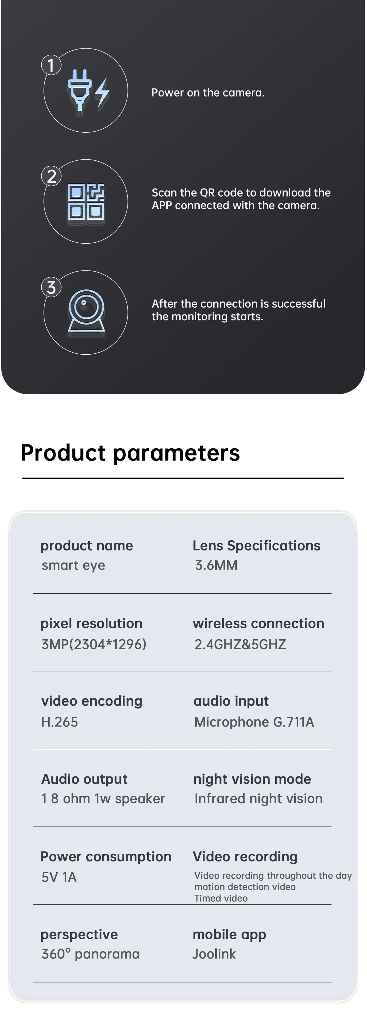 Lenovo 3MP 5G WiFi Smart Mini PTZ IP Camera