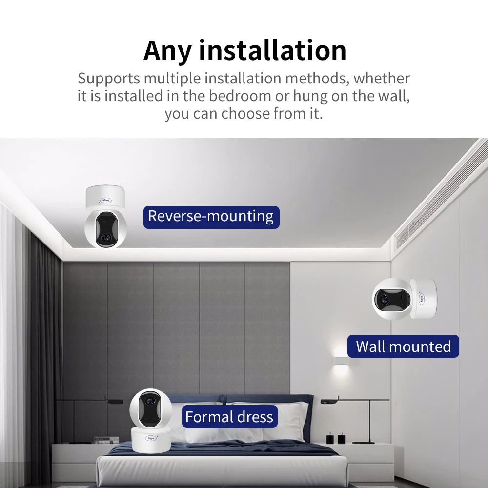 8MP 4K WiFi Security Camera Home Indoor Baby/Elderly Monitor AI Automatic Tracking Night Vision Audio CCTV Security Camera