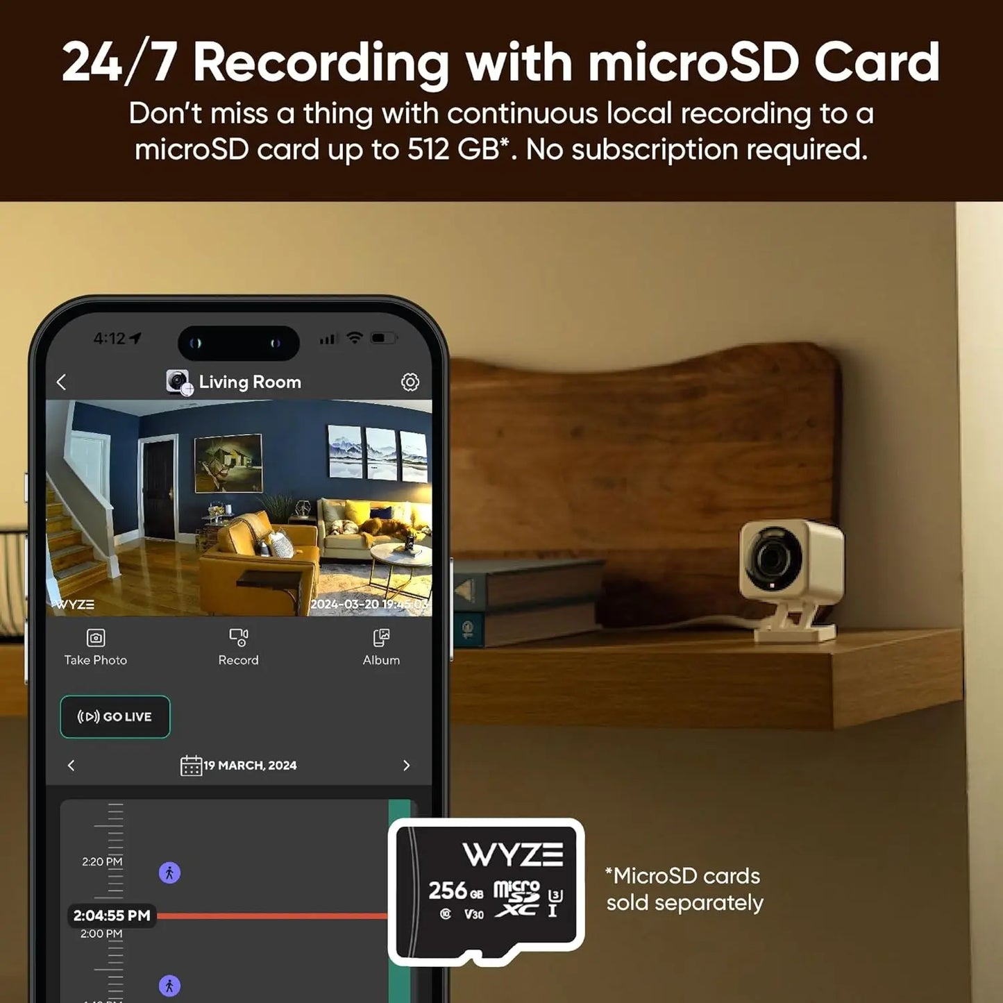 Wyze Cam v4, 2K HD Wi-Fi Smart Home Security Camera
