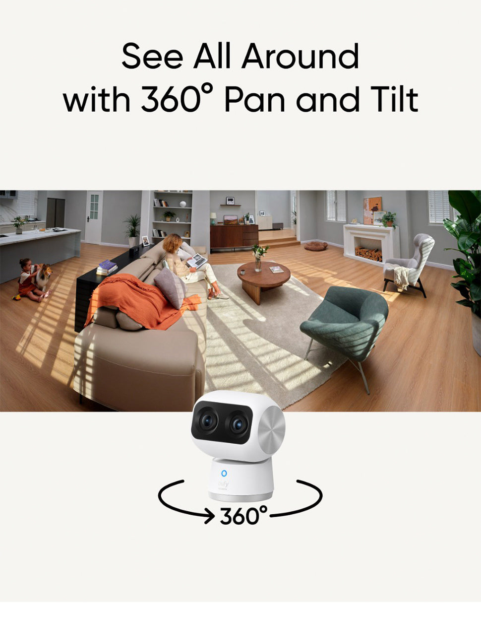 Anker Eufy Security Indoor Cam S350, Dual Cameras
