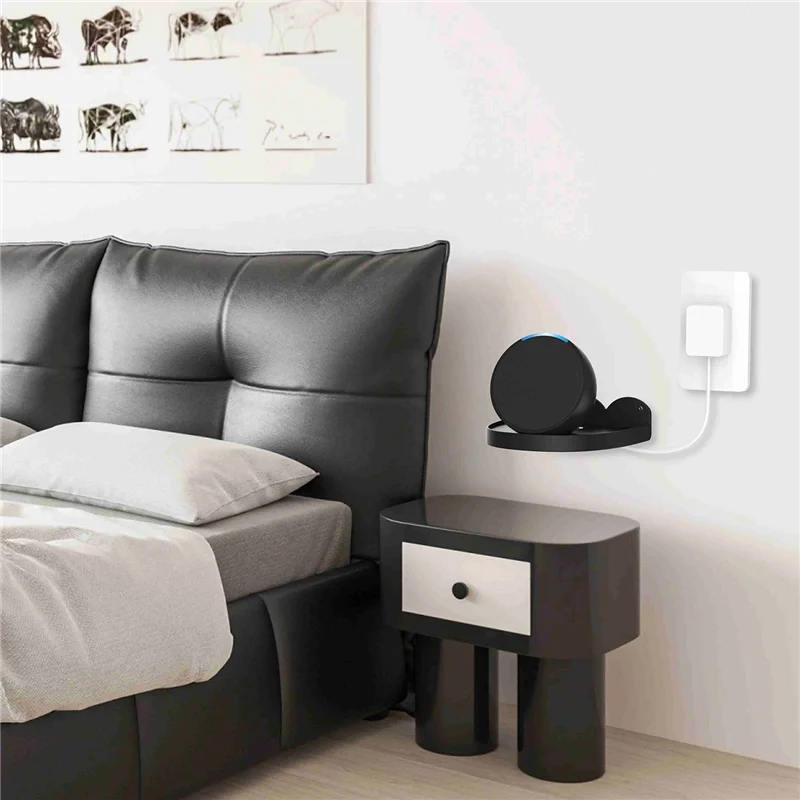 EEB-fSmart Speaker Hanger for Echo Pop / Google Home Mini / Google Nest Mini Wall Mount Holder Speaker Bracket