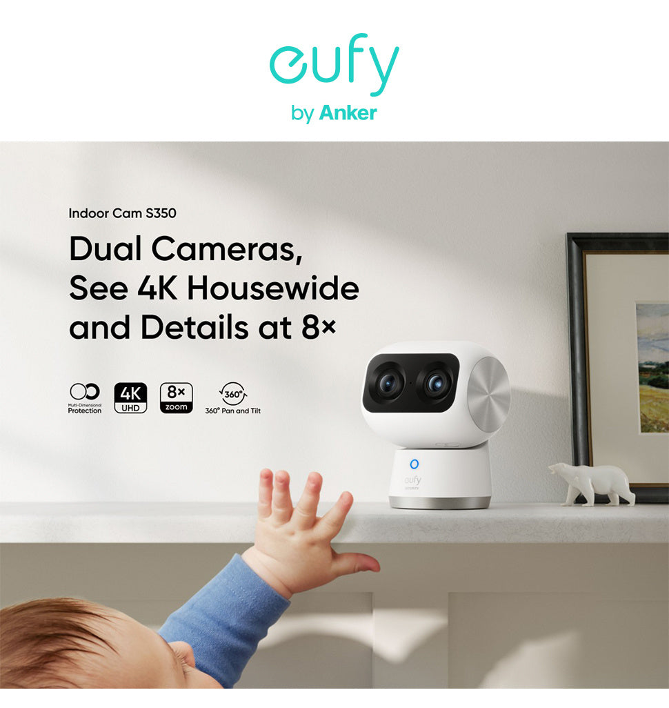 Anker Eufy Security Indoor Cam S350, Dual Cameras