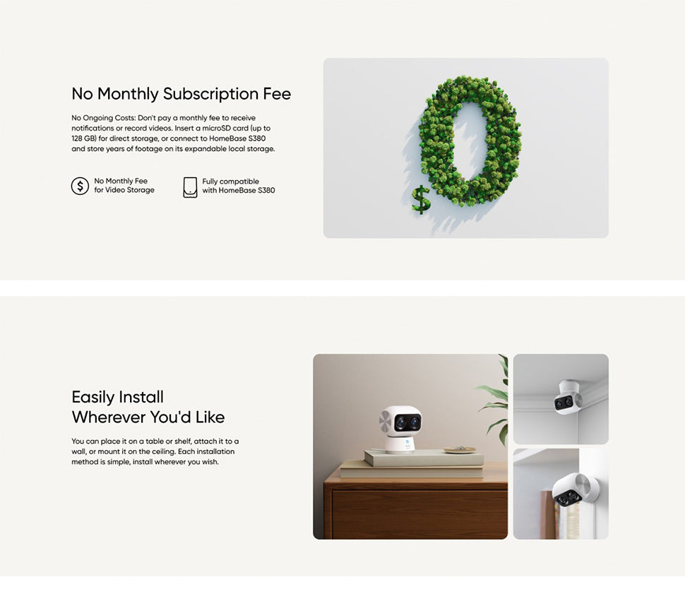 Anker Eufy Security Indoor Cam S350, Dual Cameras