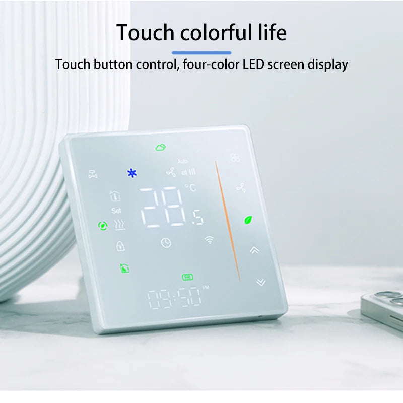 Zigbee/Wifi Air Conditioning Thermostat Fan Coil Unit Home Cooling/Heating Pipe Temperature Controller Tuya Smart Life Control