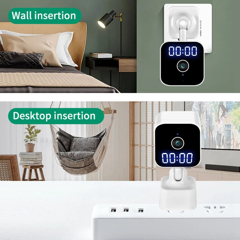 Tuya Wifi Camera With Digital Clock
