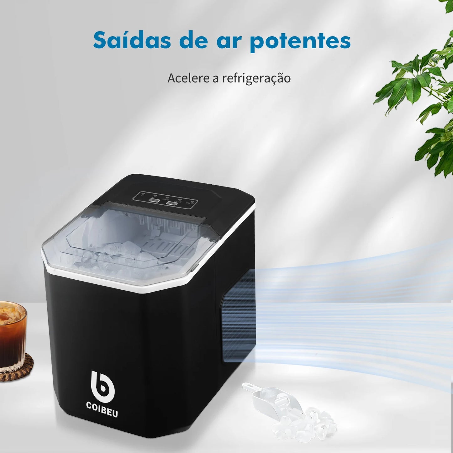 Electric Portable Ice Machine, Ice Machine, Ice Machine, Ice Making Machine, Portable Ice Making Machine, Coibeu