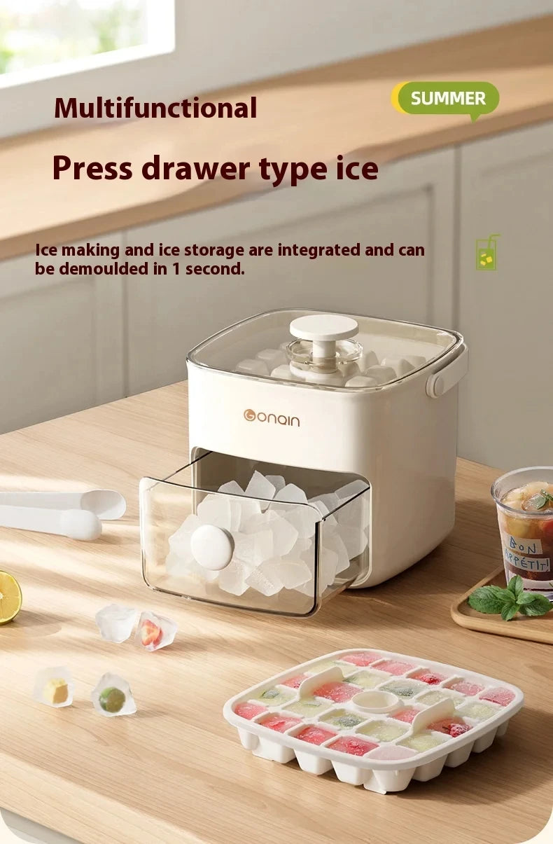 48-Block Ice Cube Maker With Storage