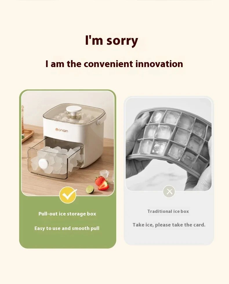 48-Block Ice Cube Maker With Storage