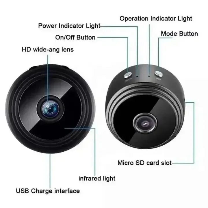 A9 WiFi Mini Camera HD Wireless Video Recorder Voice Recorder Security Monitoring Camera Smart Home For Infants And Pets
