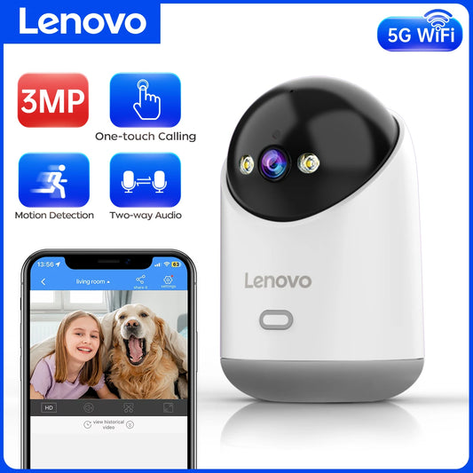 Lenovo 3MP 5G WiFi Smart Mini PTZ IP Camera