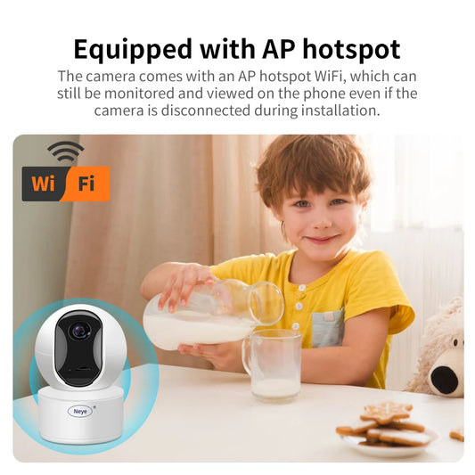8MP 4K WiFi Security Camera Home Indoor Baby/Elderly Monitor AI Automatic Tracking Night Vision Audio CCTV Security Camera
