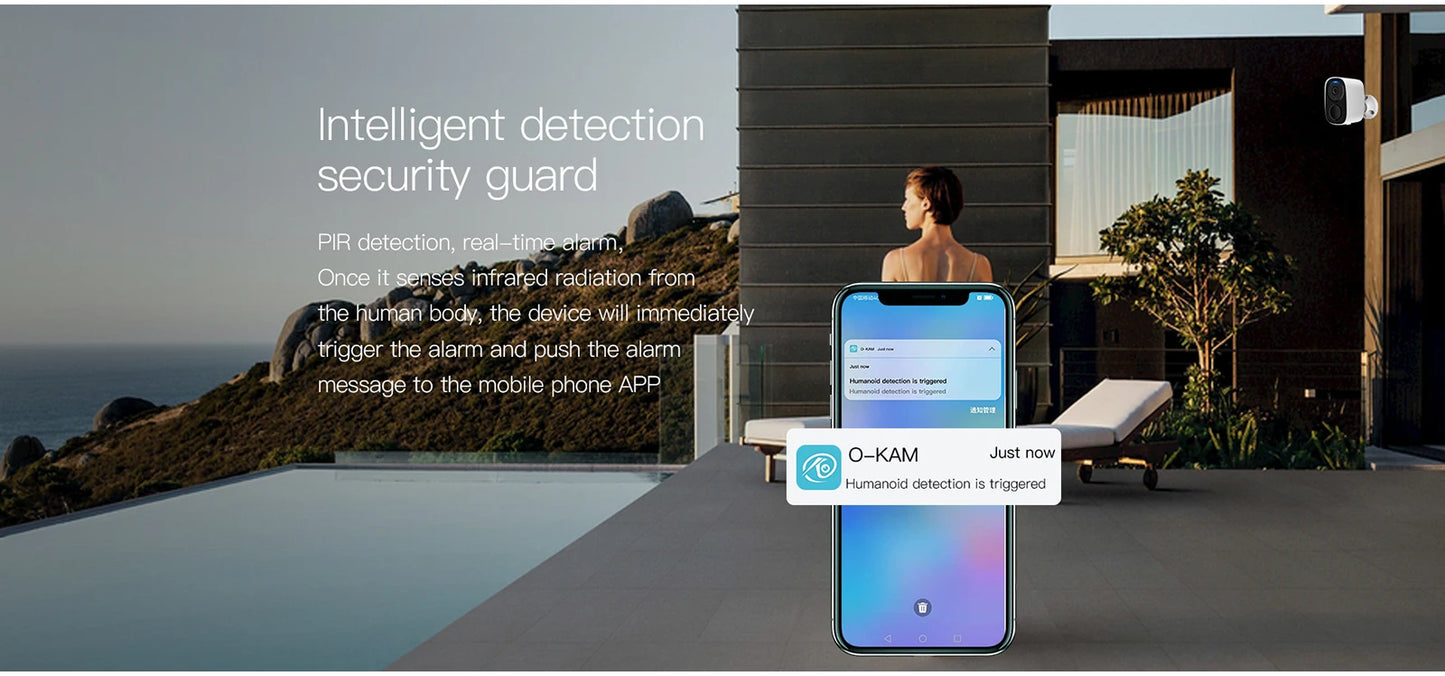 WIFI Survalance Camera 3MP Security Protection Outdoor IP Camera Smart Home Night Vision Video Recorder Battery Powered