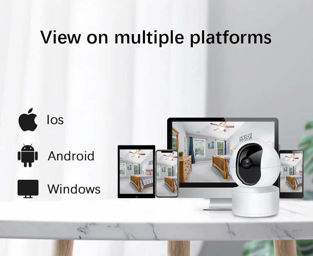 8MP 4K WiFi Security Camera Home Indoor Baby/Elderly Monitor AI Automatic Tracking Night Vision Audio CCTV Security Camera