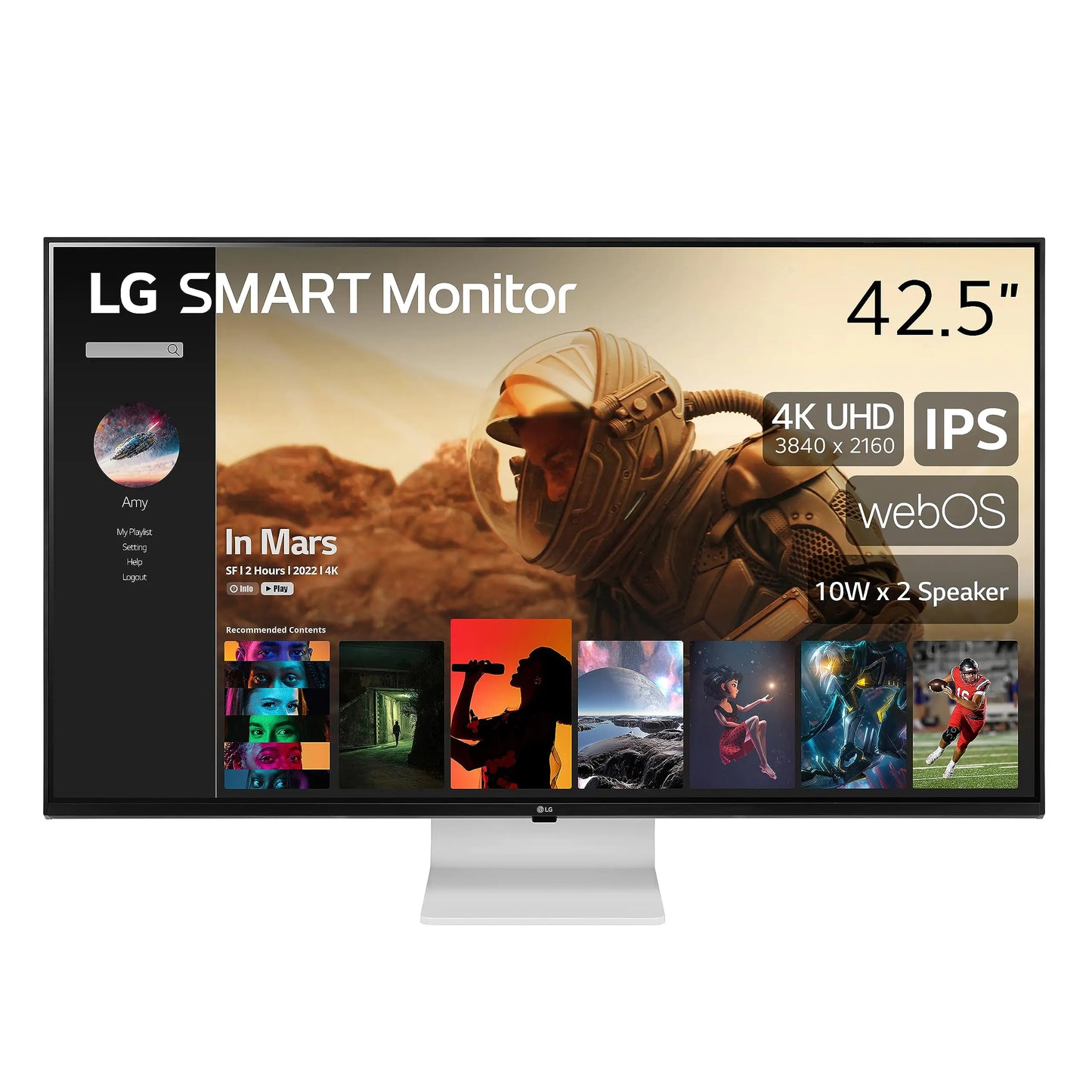 LG Smart Monitor (43SQ700S) -43-Inch 4K UHD(3840x2160)
