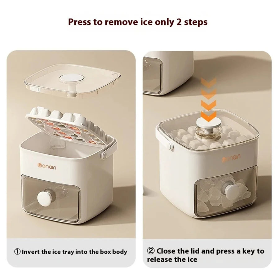 48-Block Ice Cube Maker With Storage
