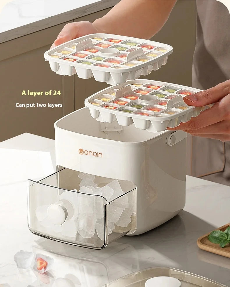 48-Block Ice Cube Maker With Storage