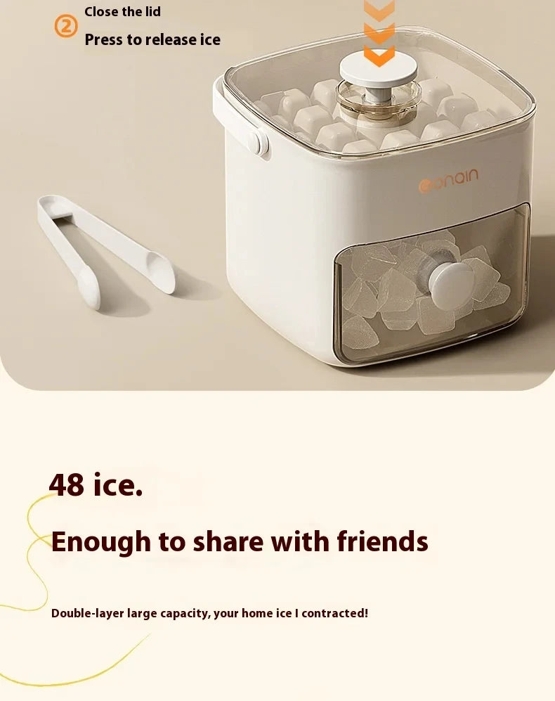 48-Block Ice Cube Maker With Storage