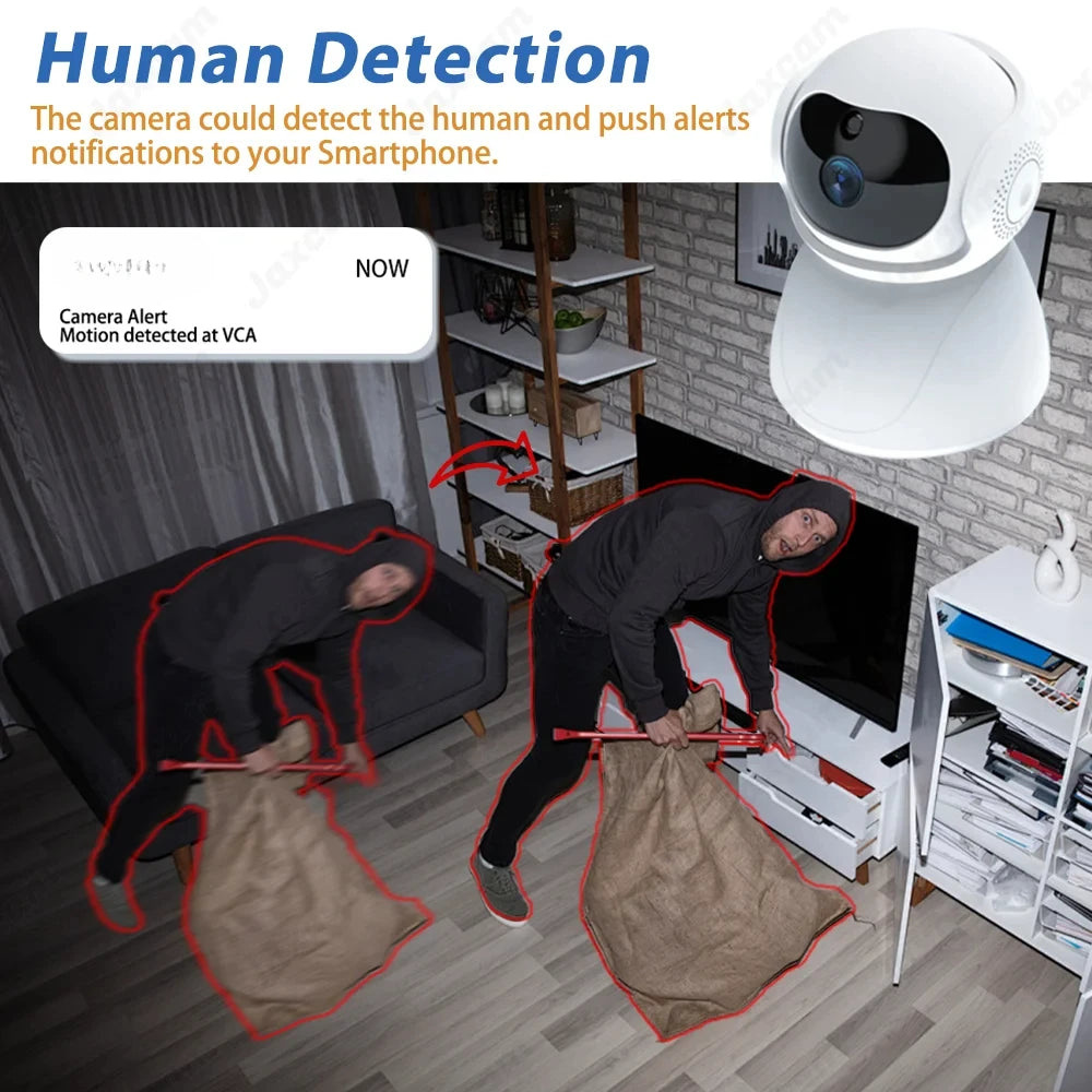 Mini Smart 5MP Wifi Camera IR Night Vision IP Indoor Home Video Camera Security Protection PIR Human Detection Baby Monitor