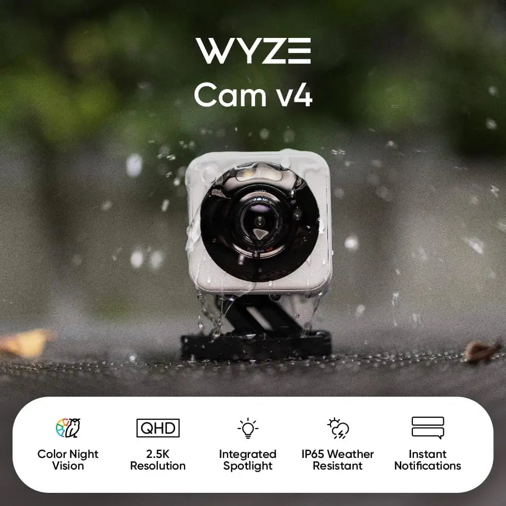 Wyze Cam v4, 2K HD Wi-Fi Smart Home Security Camera